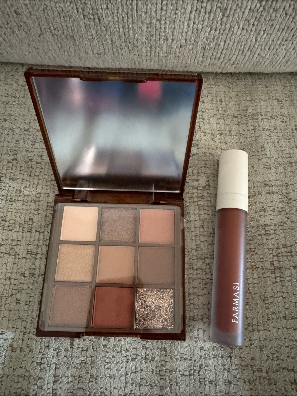 Farmasi Neutral Eyeshadow Palette & Matte Liquid Lipstick - Brown, Beige, Taupe